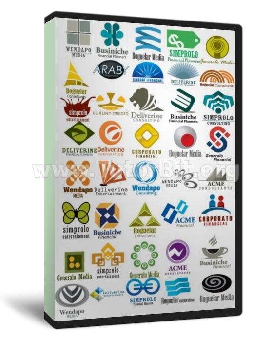 450 Полностью Редактируемых Шаблонов Логотипов + 60 Шаблонов Визиток